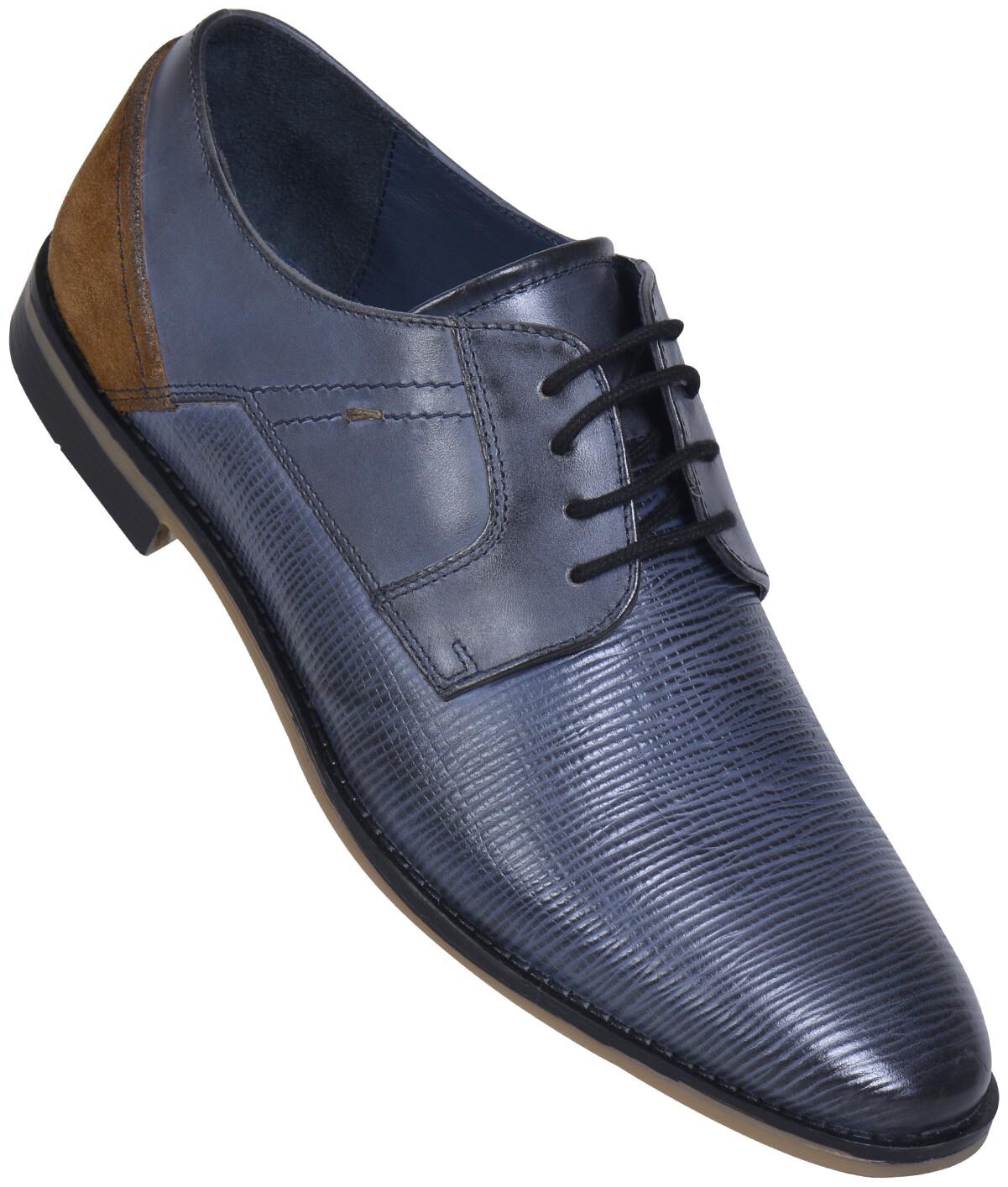 

MASABIH Men Blue Derby Formal Shoes - MSS-4208