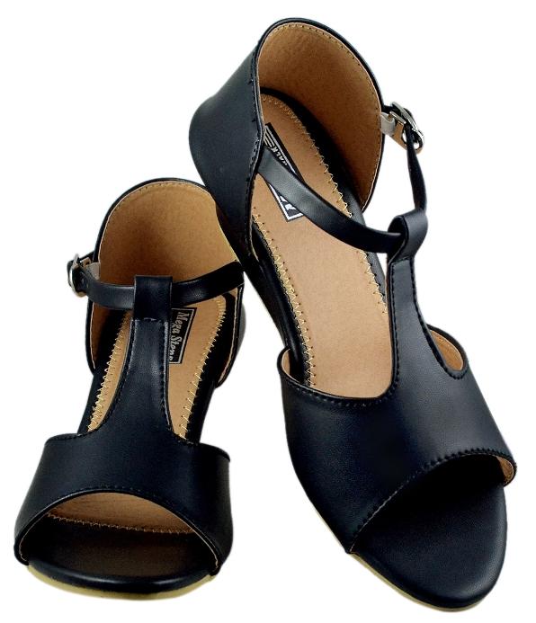 

Mega Steps Black Coloured Faux Leather Made Wedge Sandal For Women s