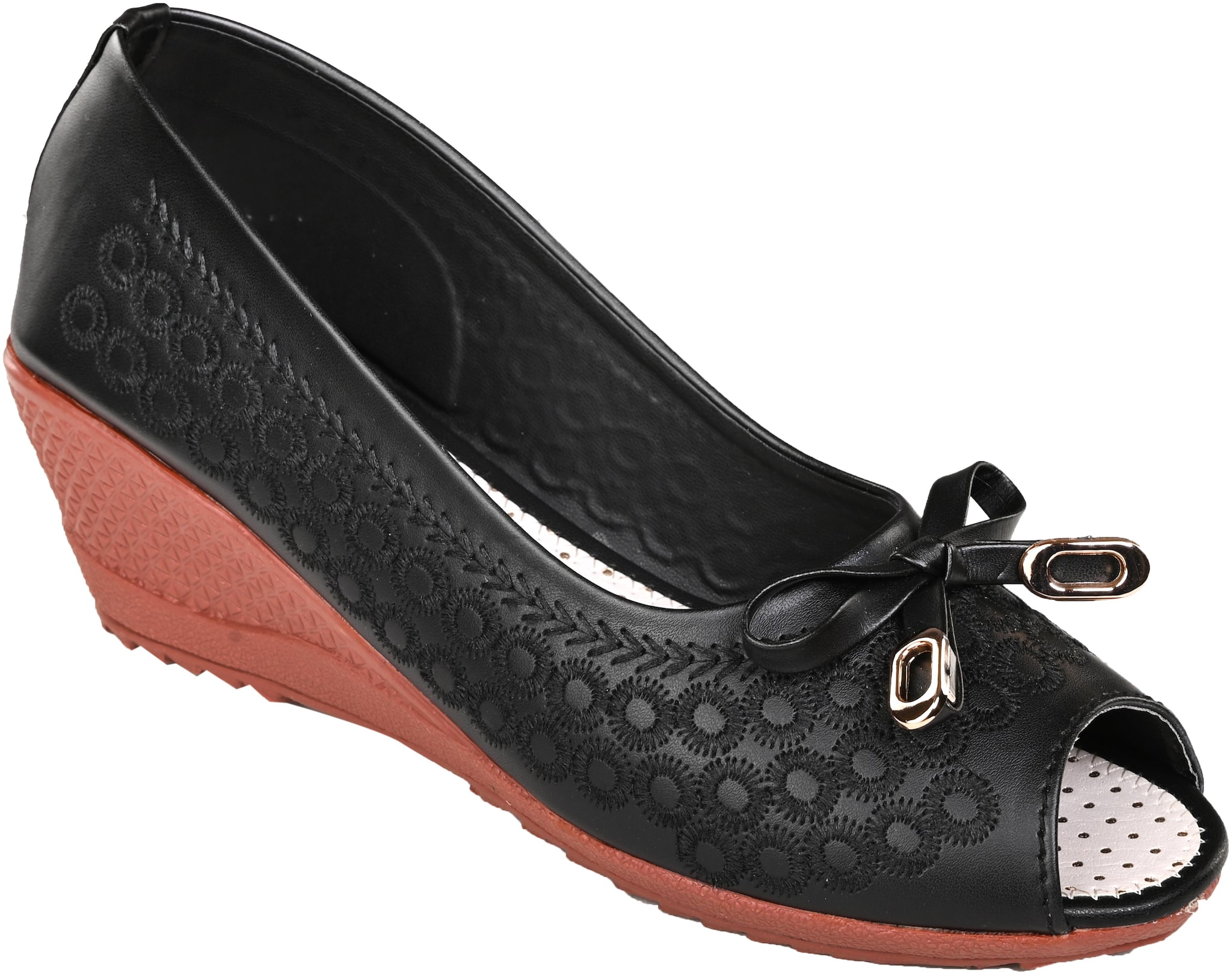 

Mega Steps Women Black Wedges