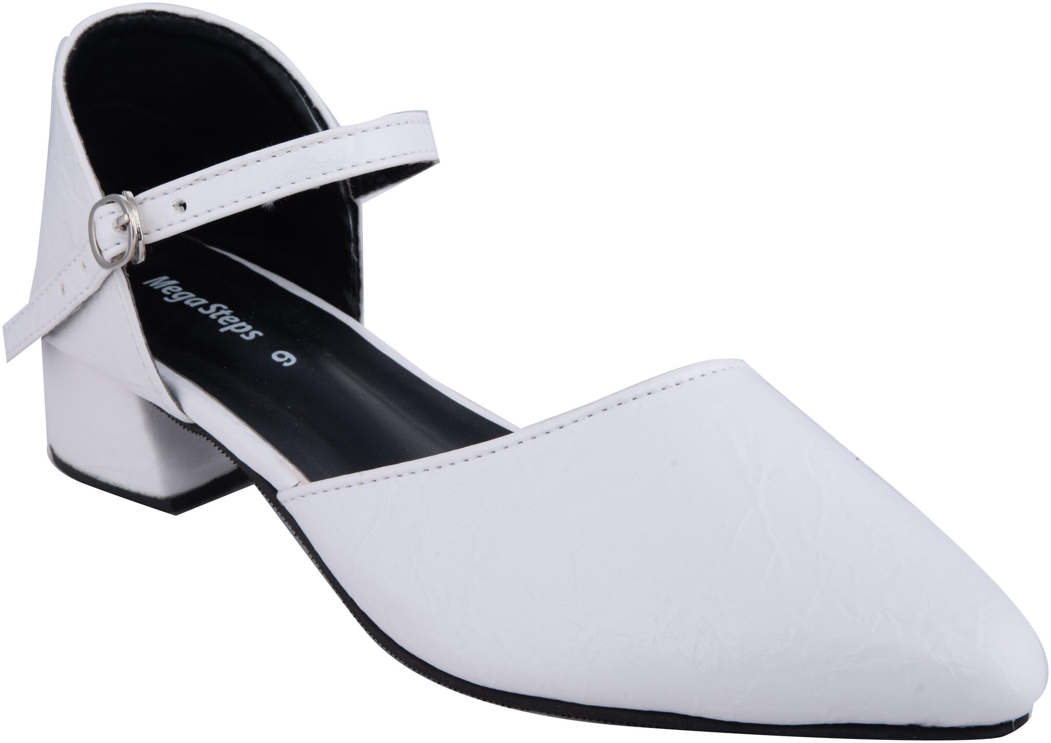 

Mega Steps Women White Heeled Sandals