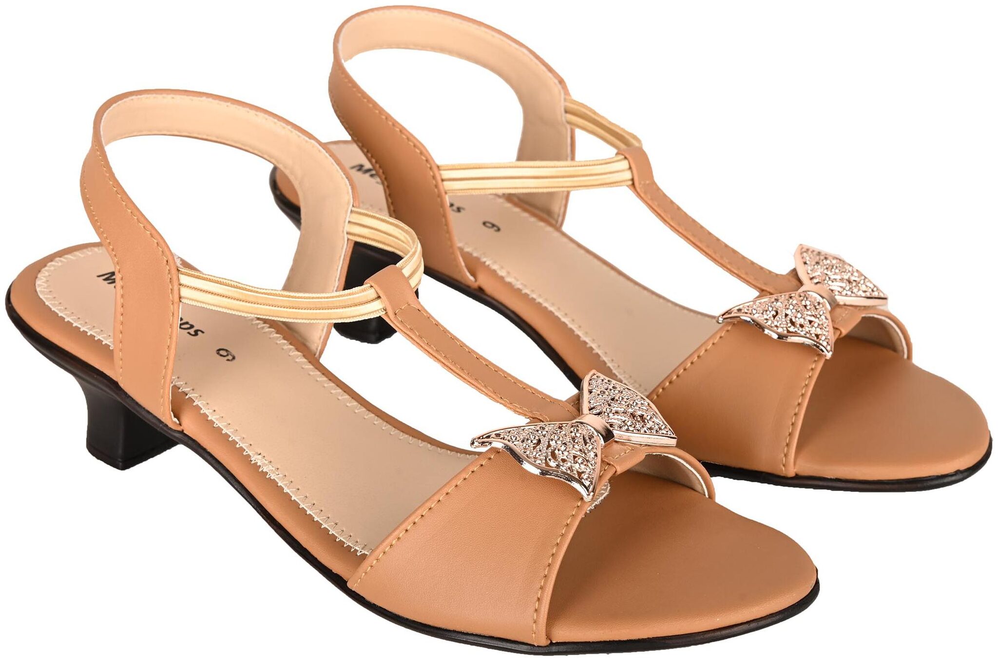 

Mega Steps Women Beige Heeled Sandals