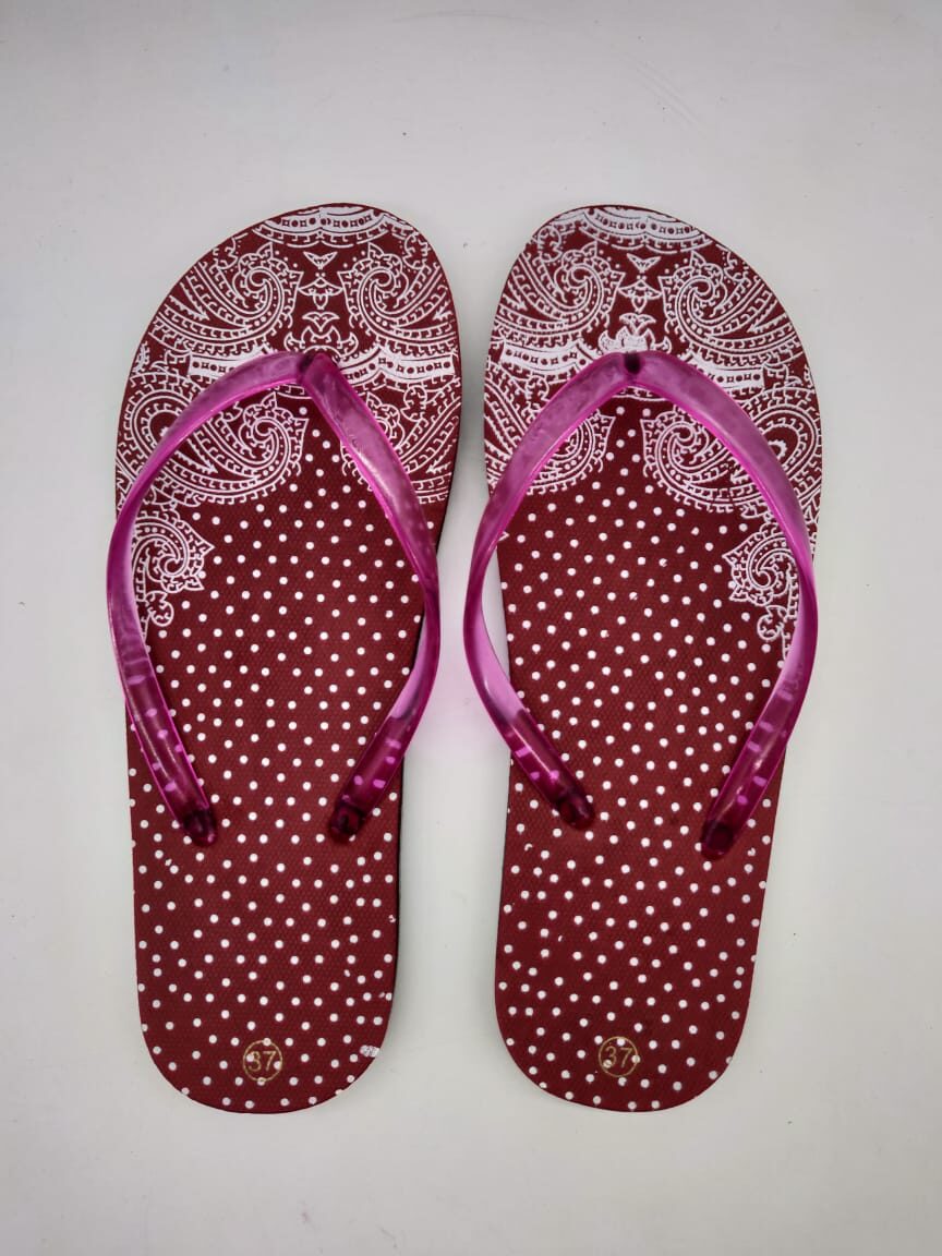 Mens Dotted Print Flip Flops-Assorted