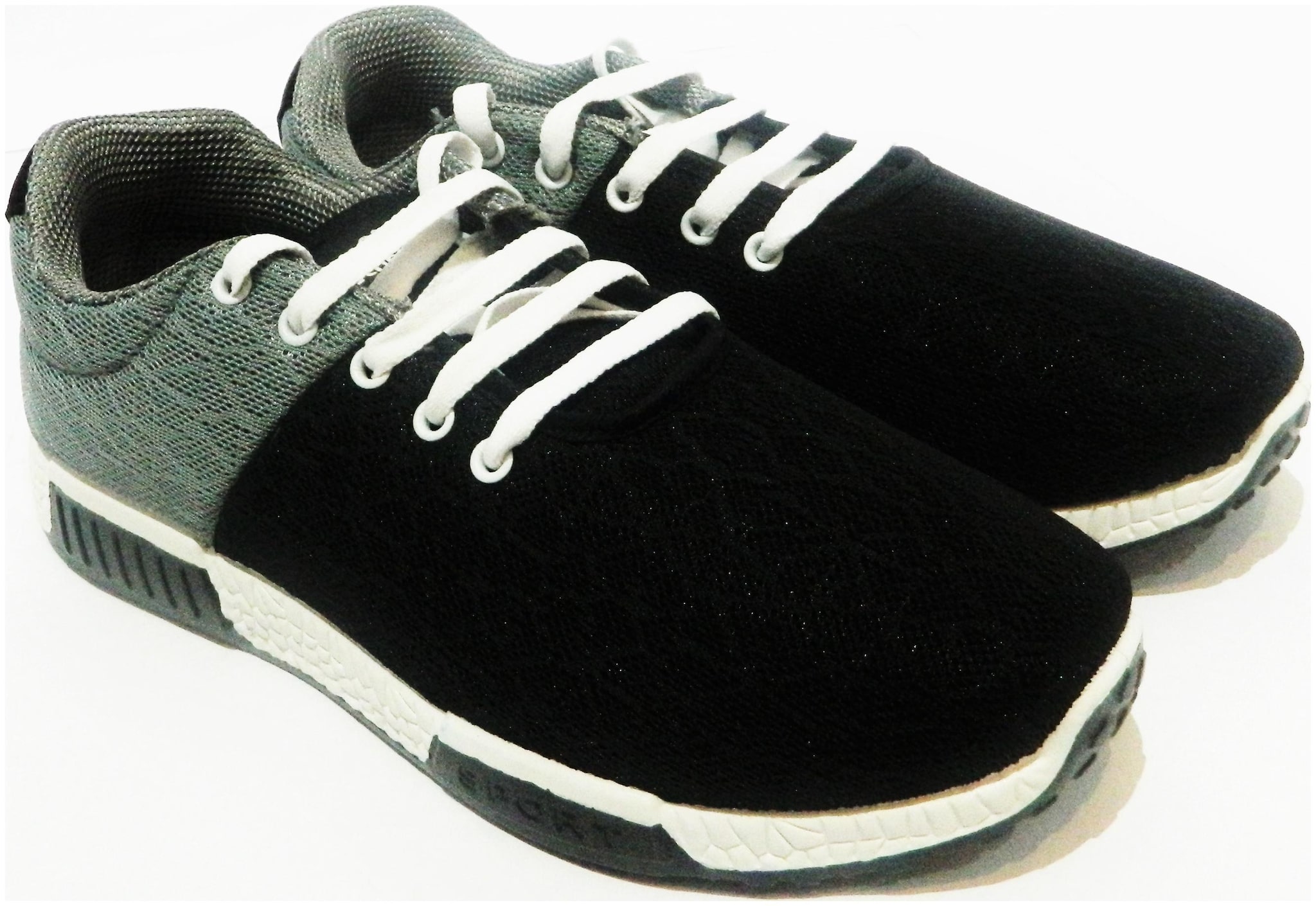 

Marathon Unisex Men Running Shoes ( Black Grey )