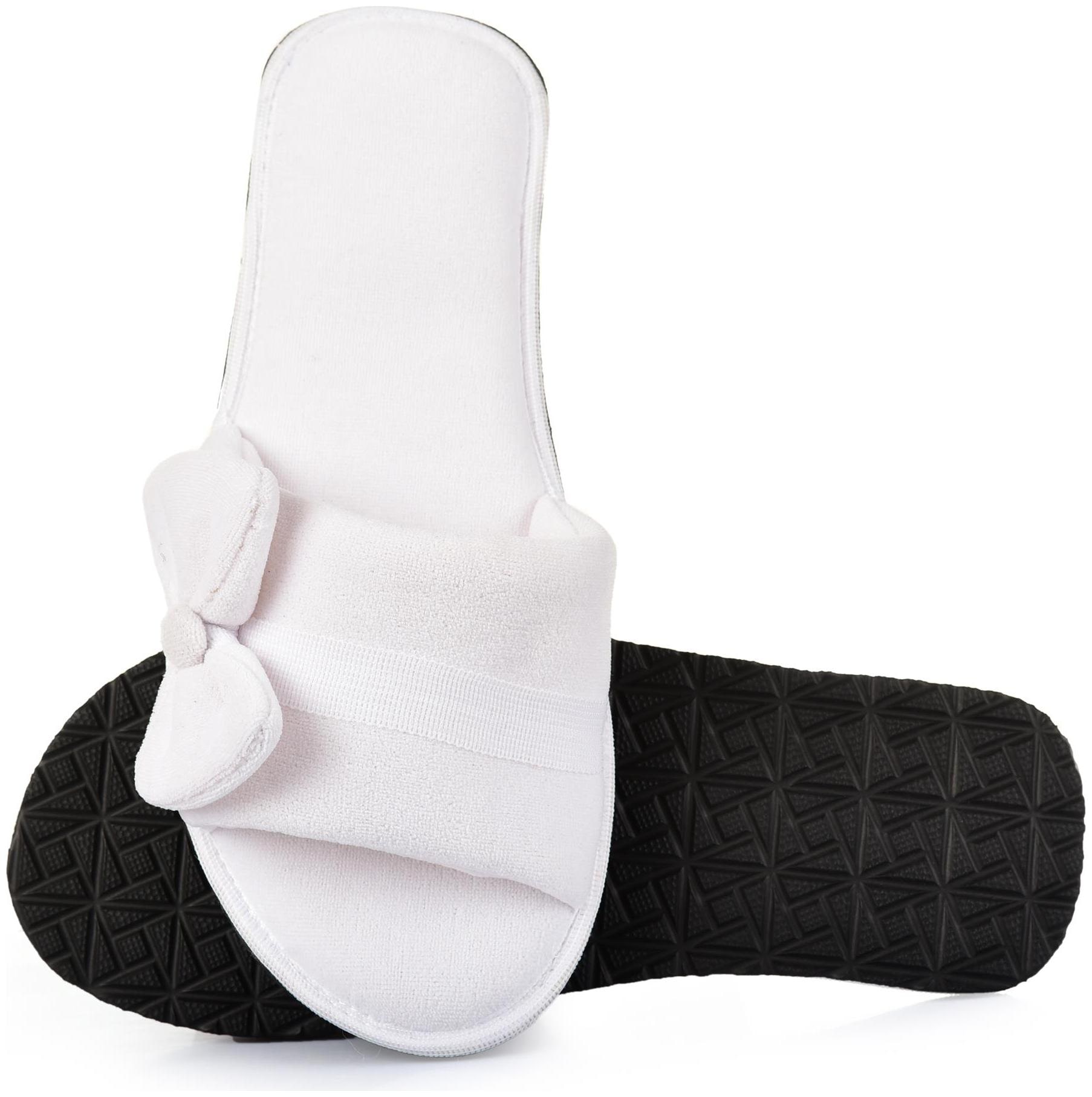 

mf home footwear Women White Open Toe Flats
