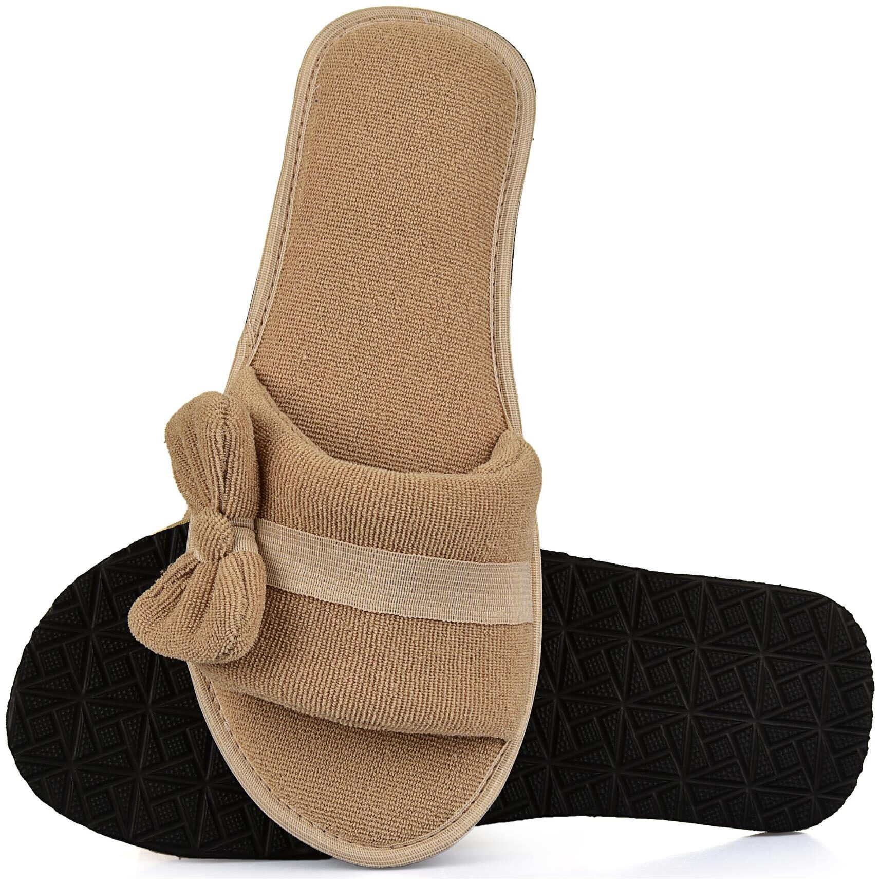 

mf home footwear Women Beige Open Toe Flats
