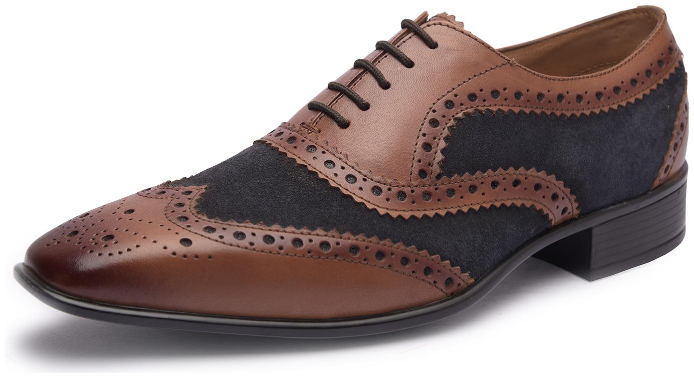 

MISSALI 1932 Men Tan Derby Formal Shoes - BROGUE