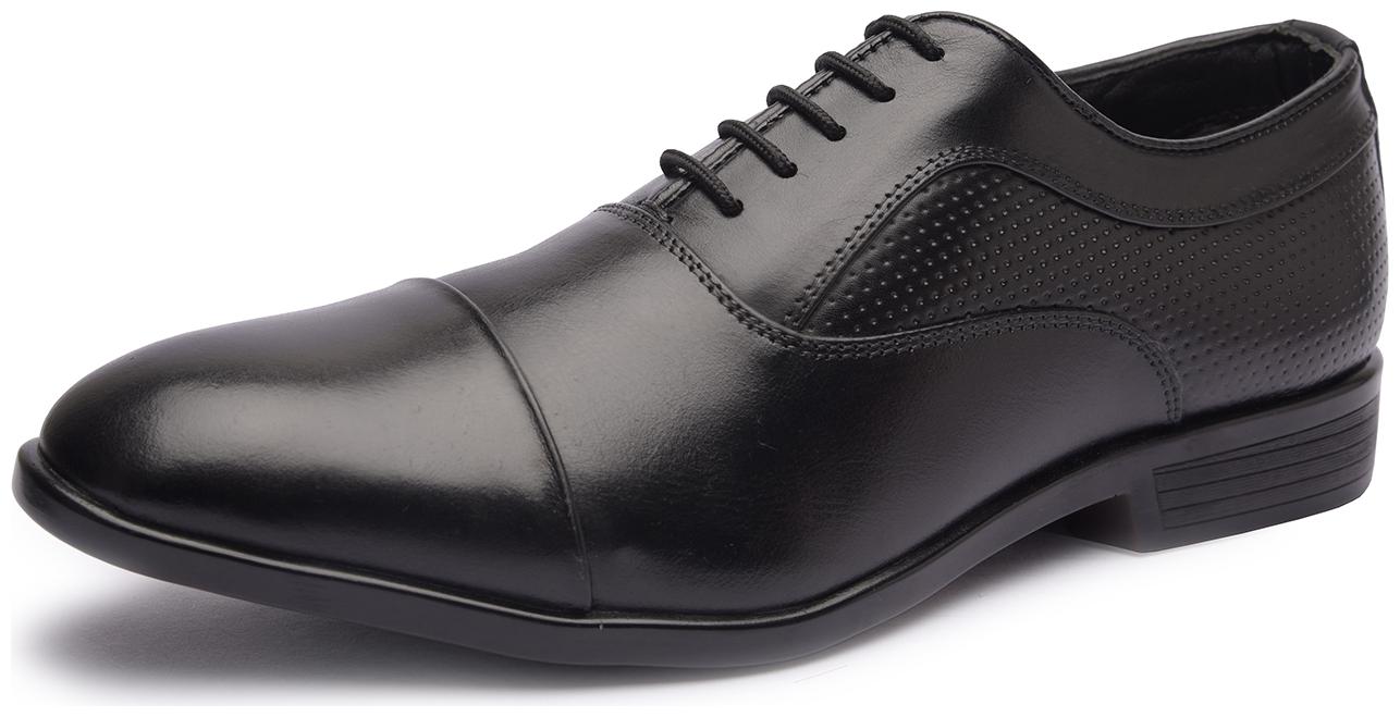 

MISSALI 1932 Men Black Derby Formal Shoes - TOE CAP OXFORD