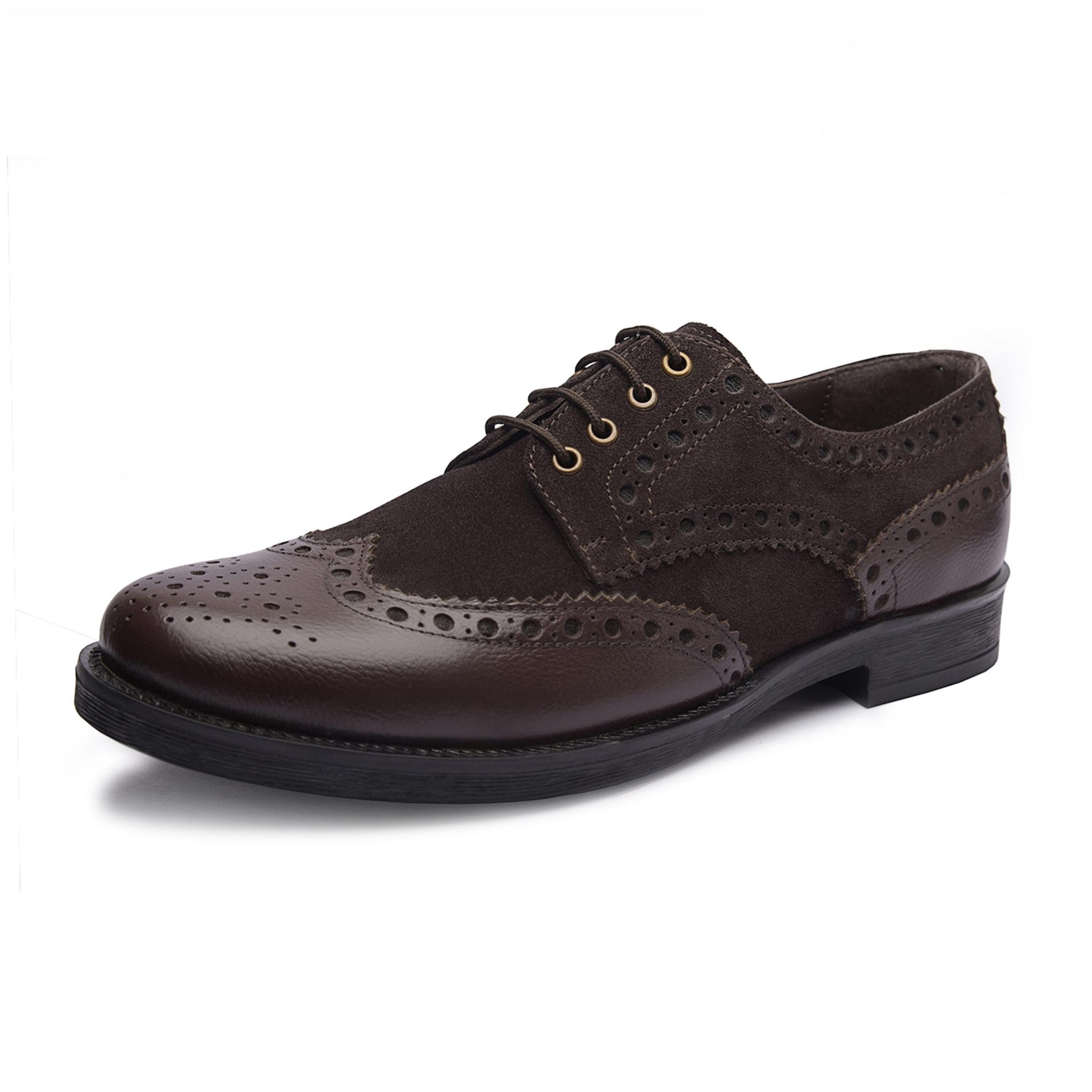 

MISSALI 1932 Men Brown Derby Formal Shoes - WINGTIP BROGUE