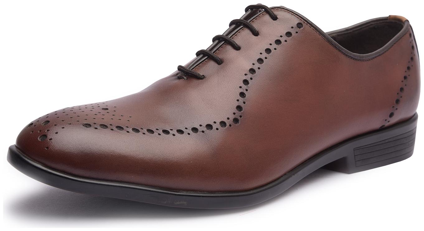

MISSALI 1932 Men Tan Derby Formal Shoes - WHOLE CUT