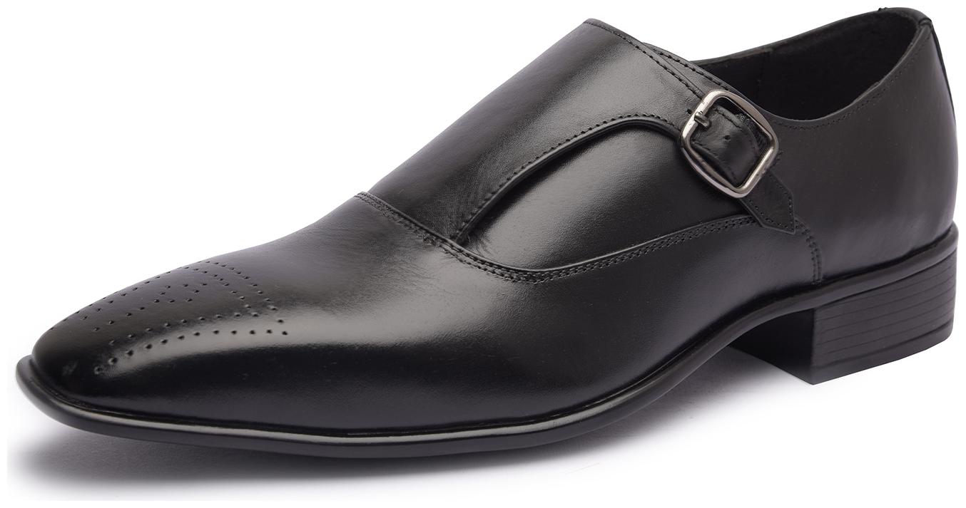 

MISSALI 1932 Men Black Loafers - SINGLE MONK