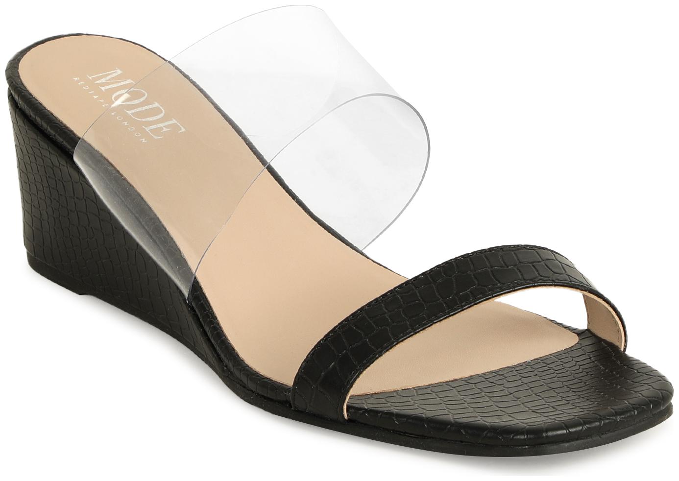 

Mode by Red Tape Women Black Wedges