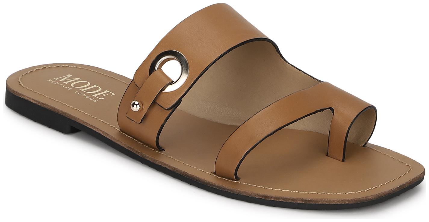 

Mode by Red Tape Women Tan One Toe Flats
