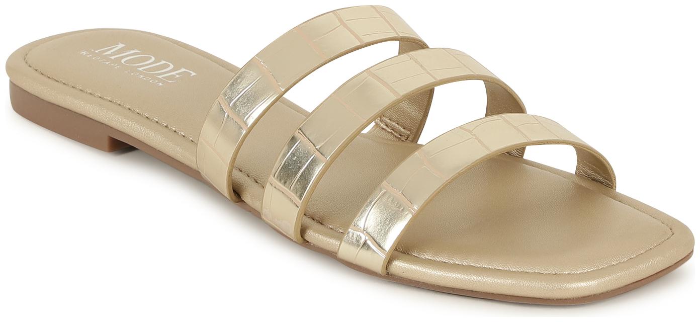 

Mode by Red Tape Women Gold Open Toe Flats