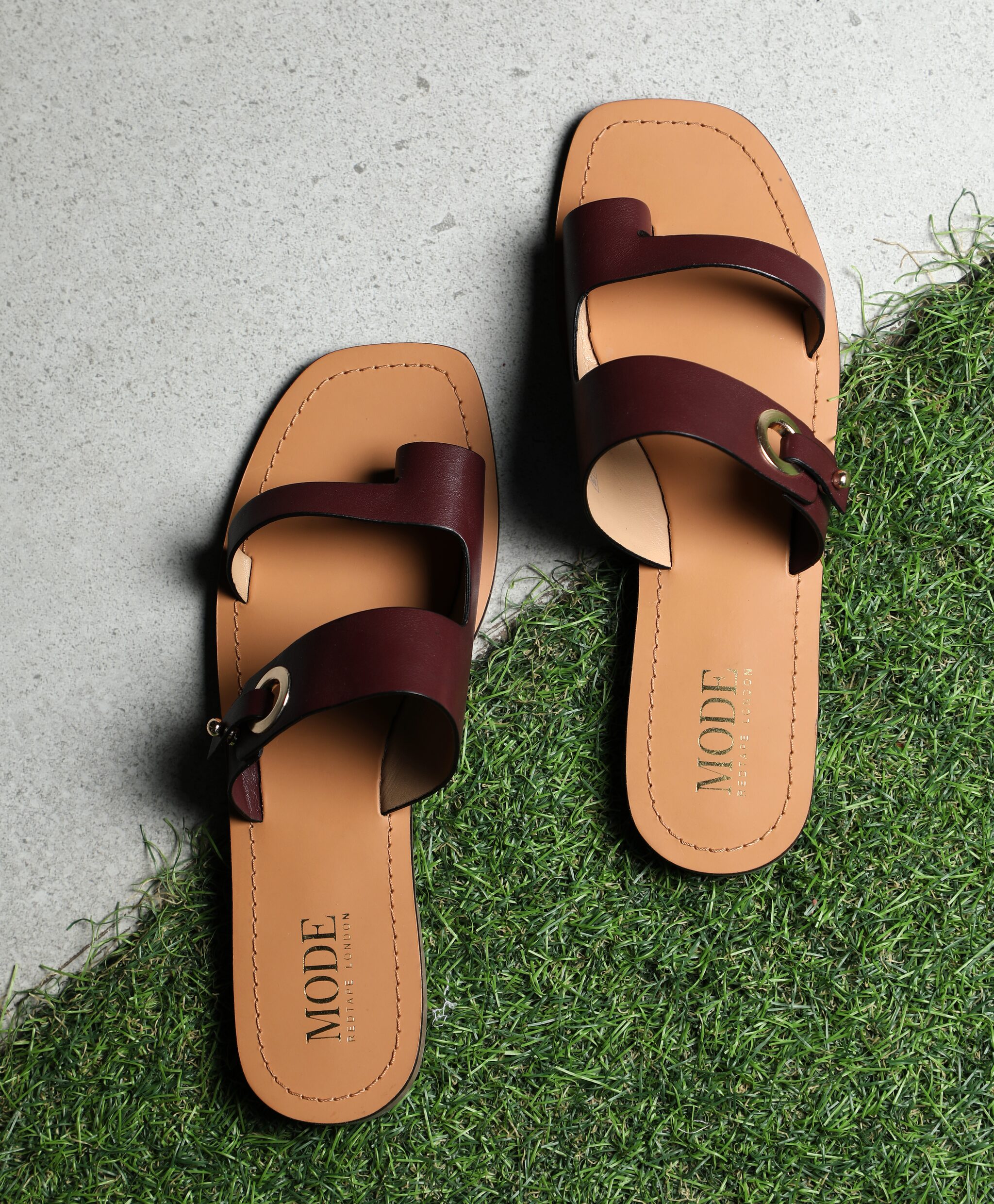 

Mode by Red Tape Women Wine One Toe Flats
