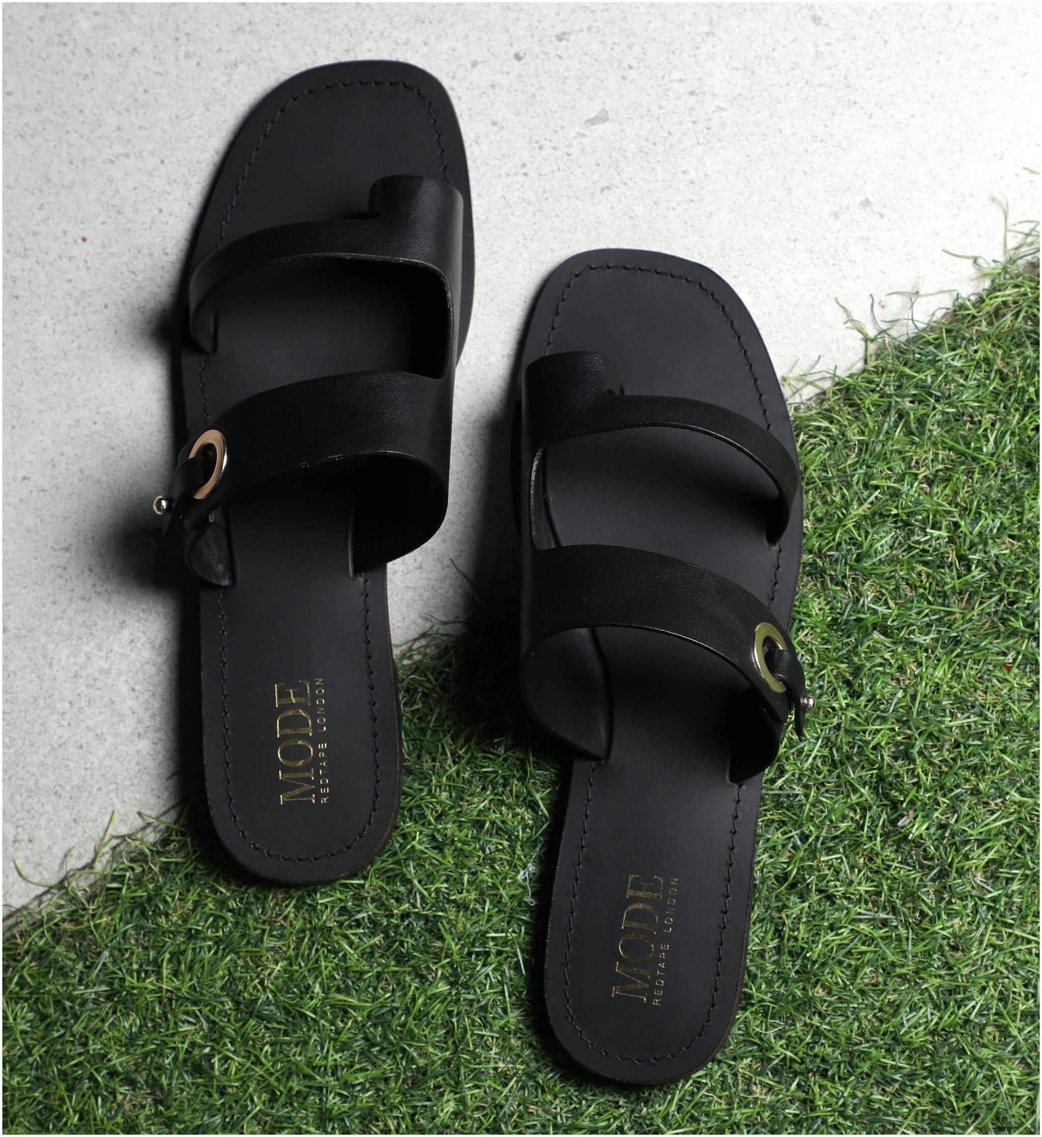 

Mode by Red Tape Women Black One Toe Flats