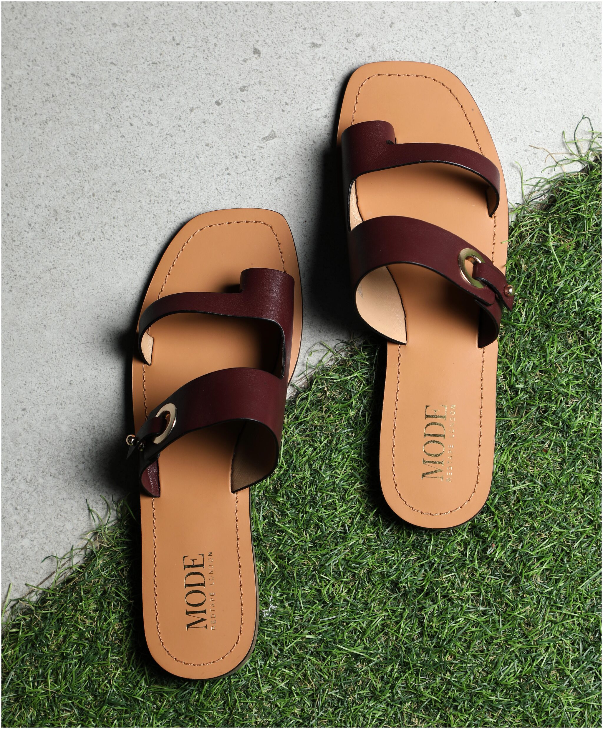 

Mode by Red Tape Women Wine One Toe Flats
