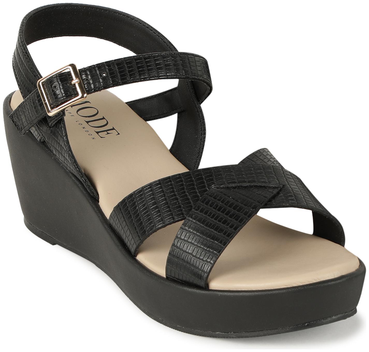 

Mode by Red Tape Women Black Wedges