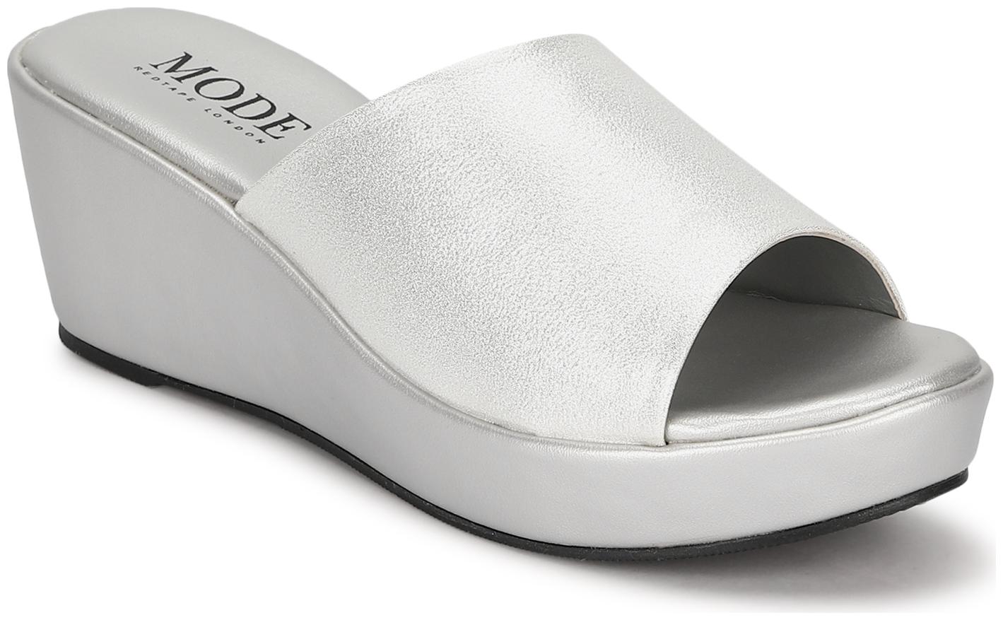

Mode by Red Tape Women Silver Wedges