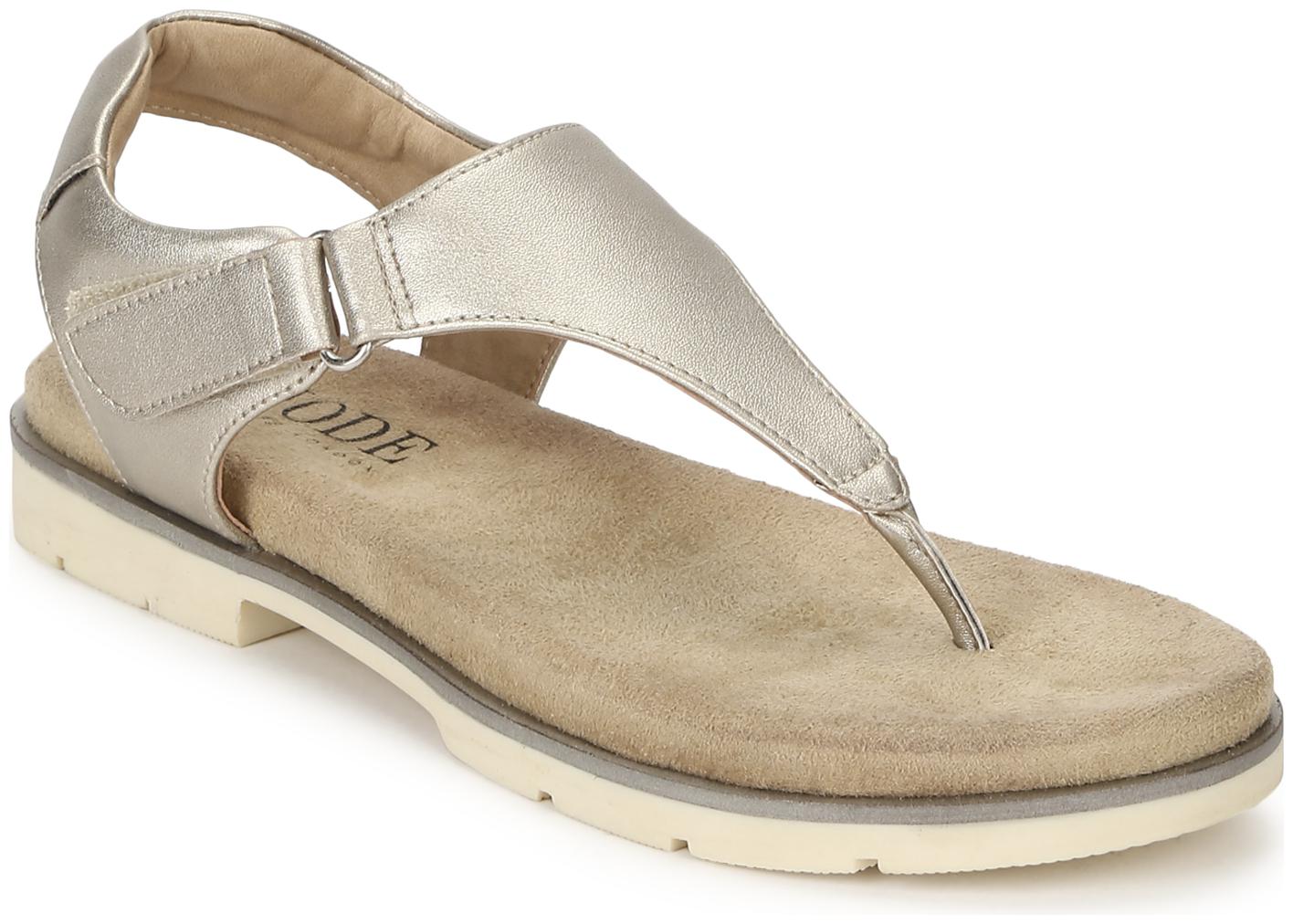 

Mode by Red Tape Women Gold T-Strap Flats