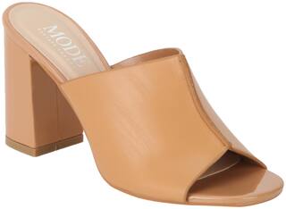 Mode By Red Tape Women Tan Heels