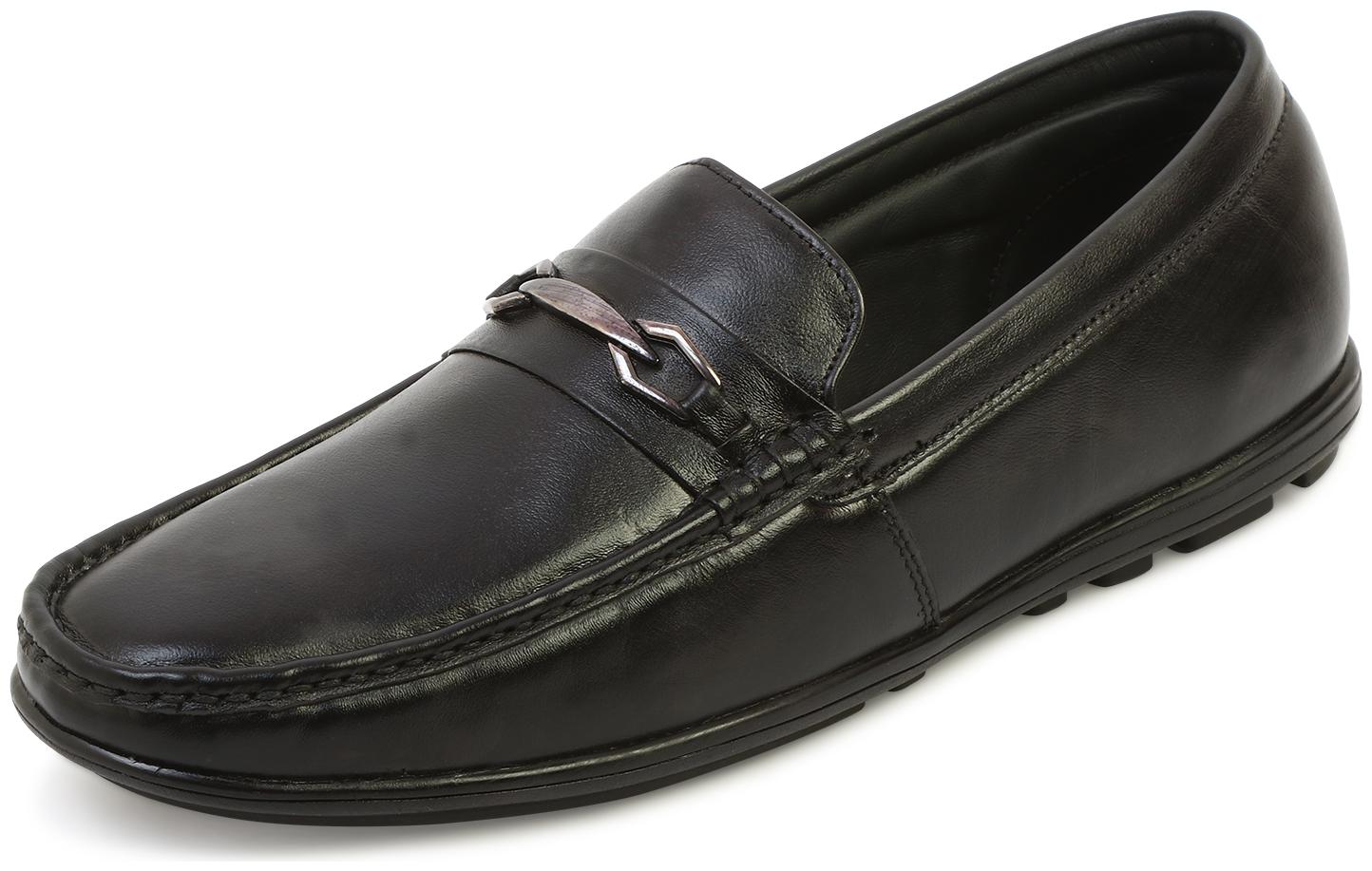 

MONKS KNIGHTS Men Black Loafers