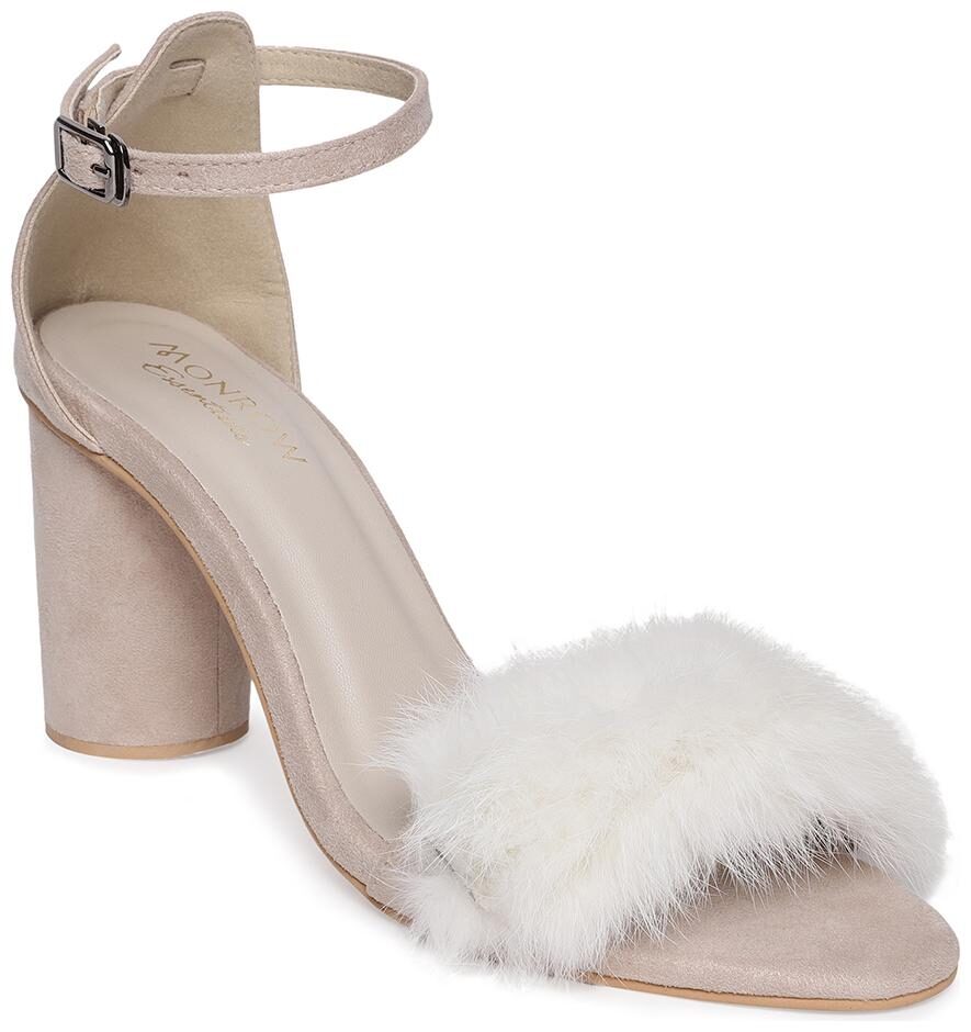 

Monrow Women Beige Heeled Sandals