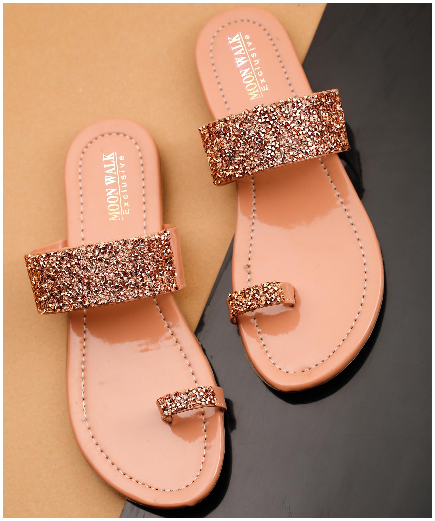 

Moonwalk Women Pink One Toe Flats