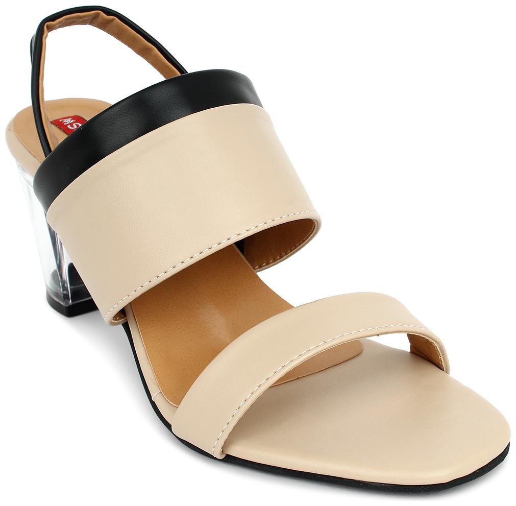 

MSC Women Cream Heeled Sandals