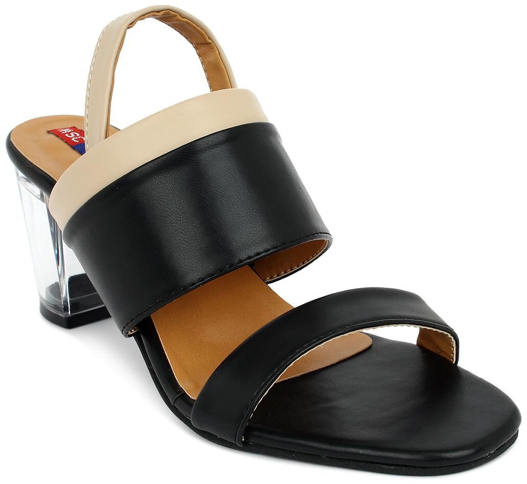 

MSC Women Black Heeled Sandals