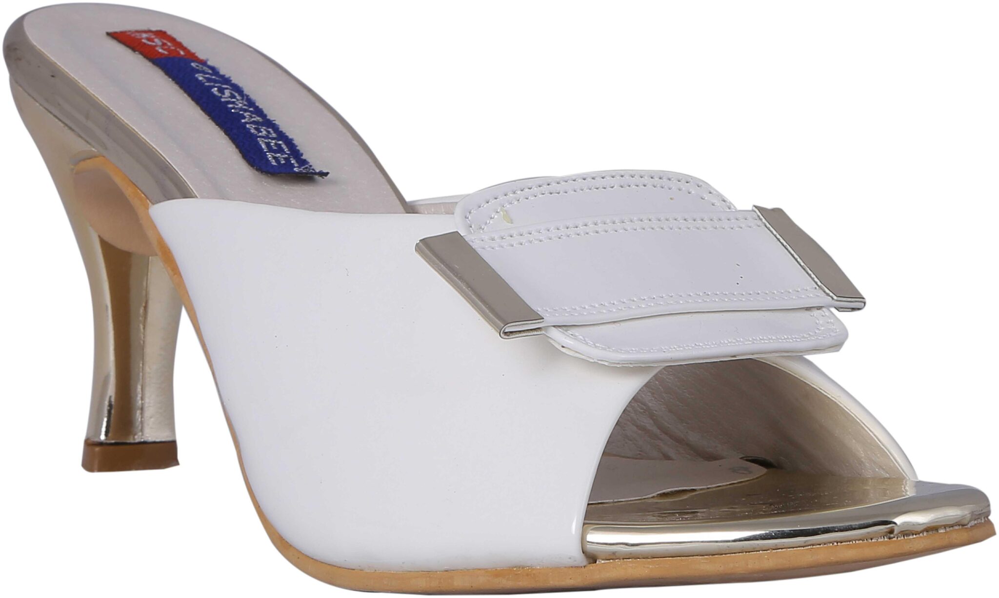 

MSC Women White Heeled Sandals