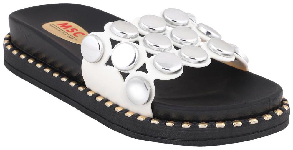 

MSC Women EVA Heel White Sandals