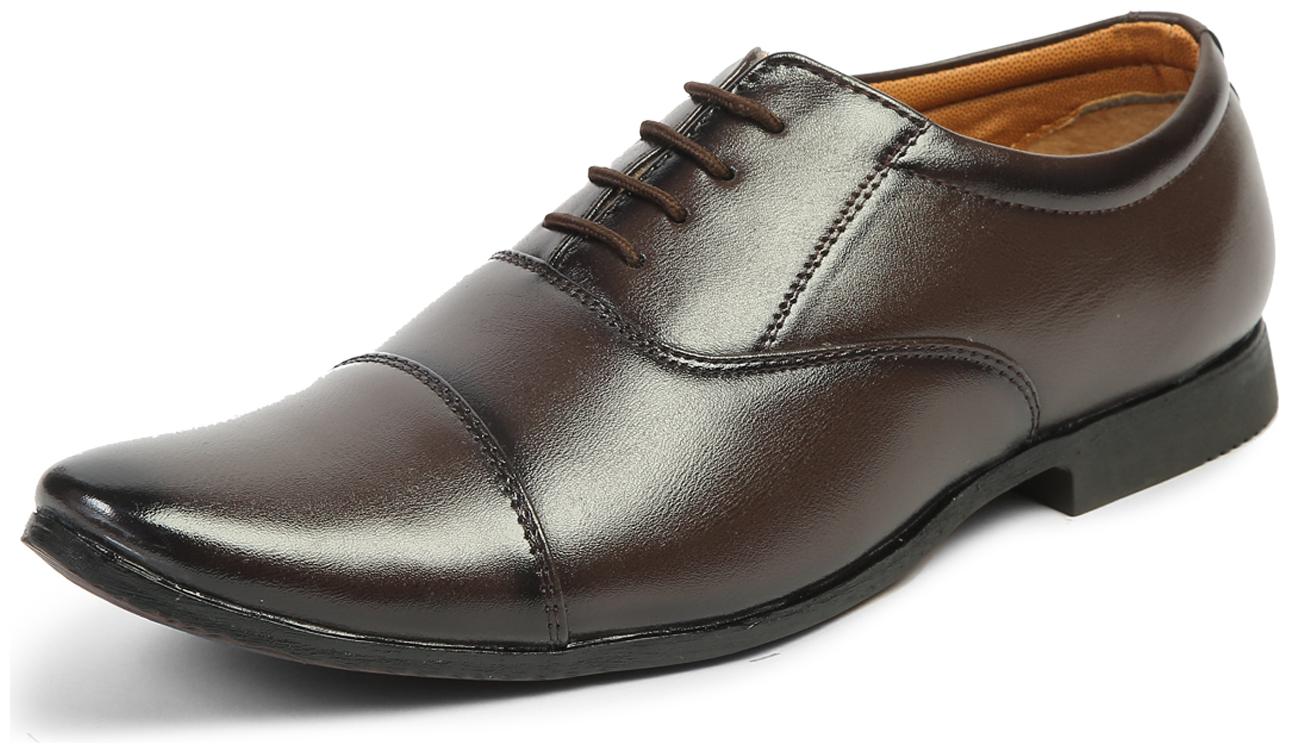 

MUTAQINOTI Men Brown Derby Formal Shoes - MQRGCTBB