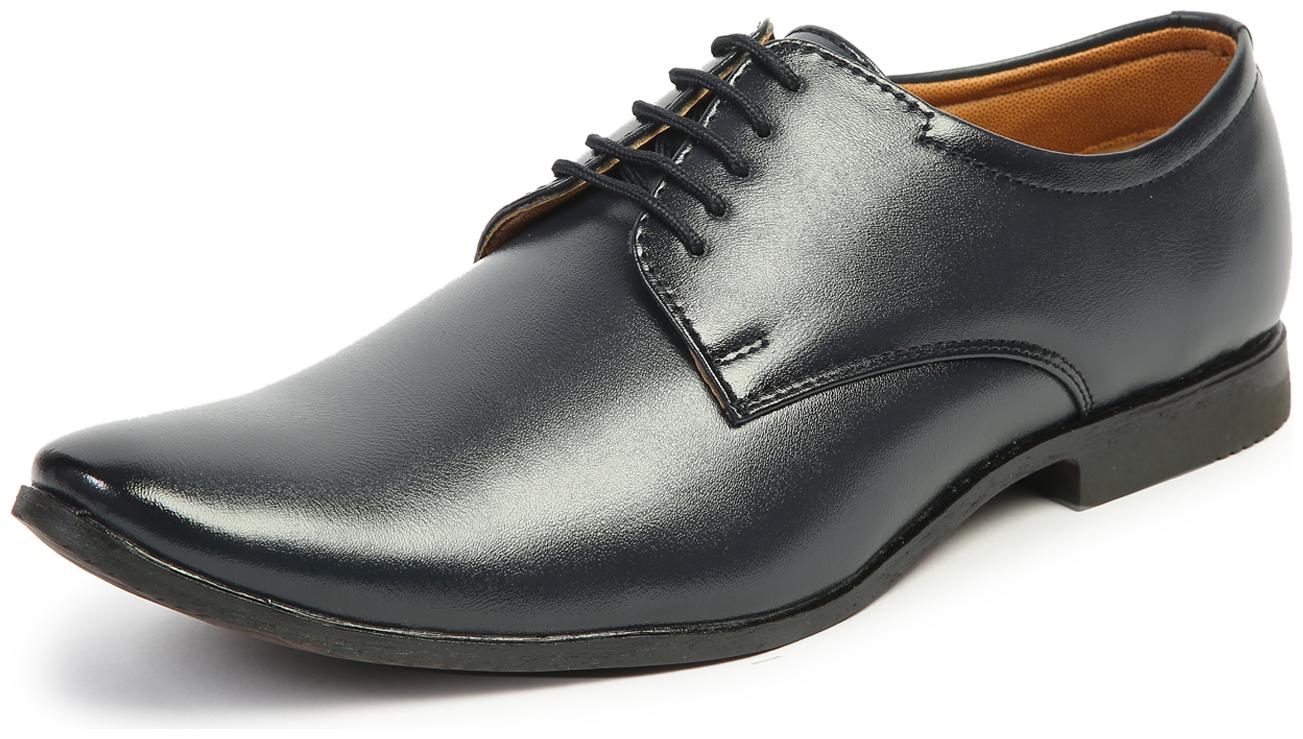

MUTAQINOTI Men Blue Derby Formal Shoes - MQRGPLBU