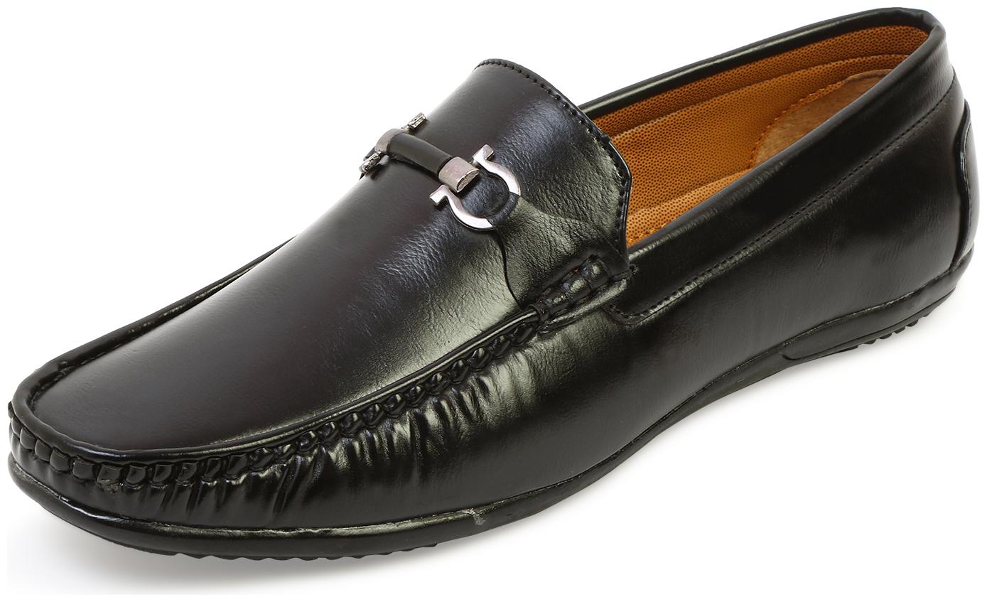 

MUTAQINOTI Men Black Loafers