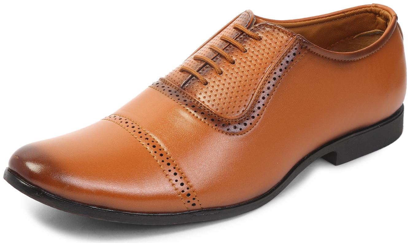 

MUTAQINOTI Men Brown Oxford Formal Shoes - MQRGOXTN