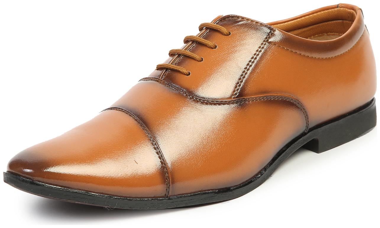 

MUTAQINOTI Men Brown Derby Formal Shoes - MQRGCTTN
