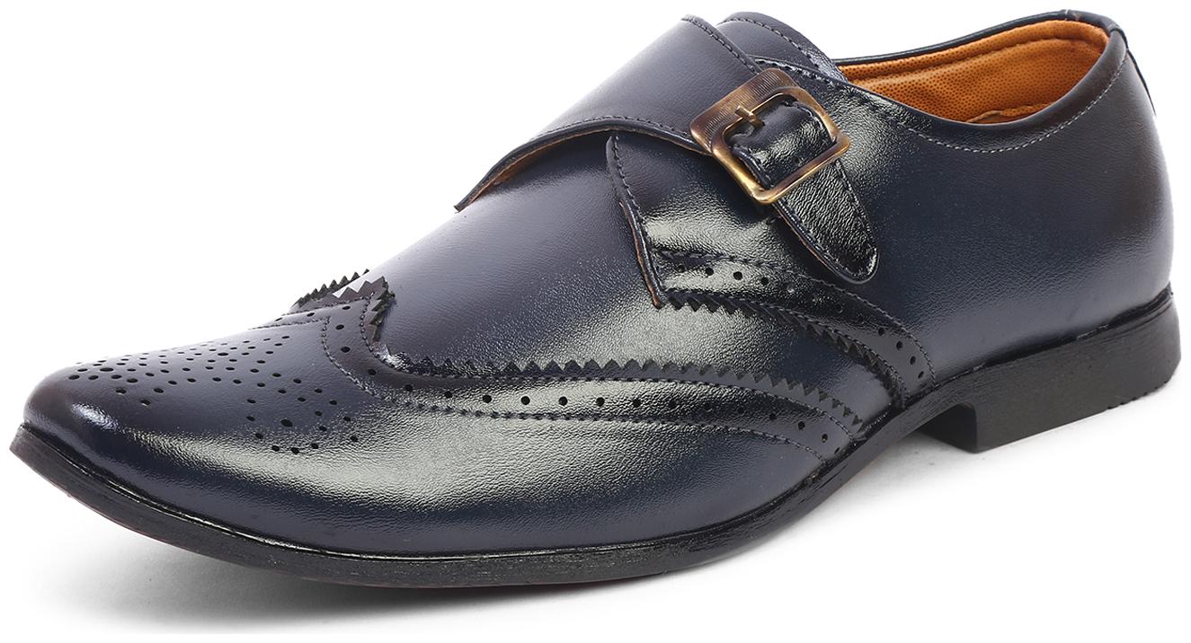 

MUTAQINOTI Men Blue Monk Shoes Formal Shoes - MQRGSMBU