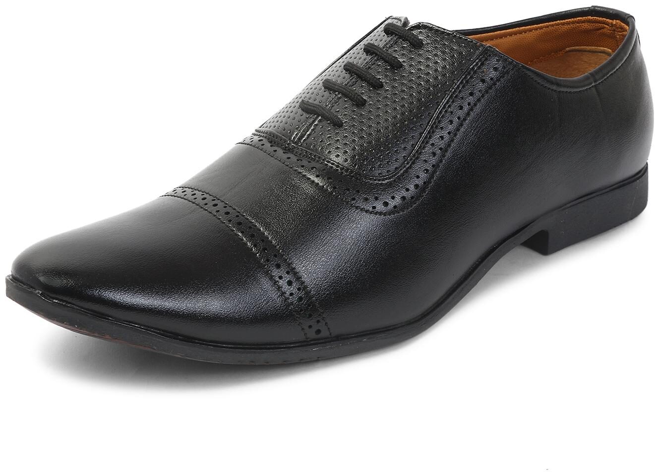 

MUTAQINOTI Men Black Oxford Formal Shoes - MQRGOXJB