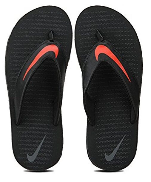 Nike Men Black & Red Slippers & Flip Flops