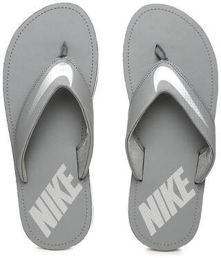 Nike Flip-Flops For Men ( Grey )