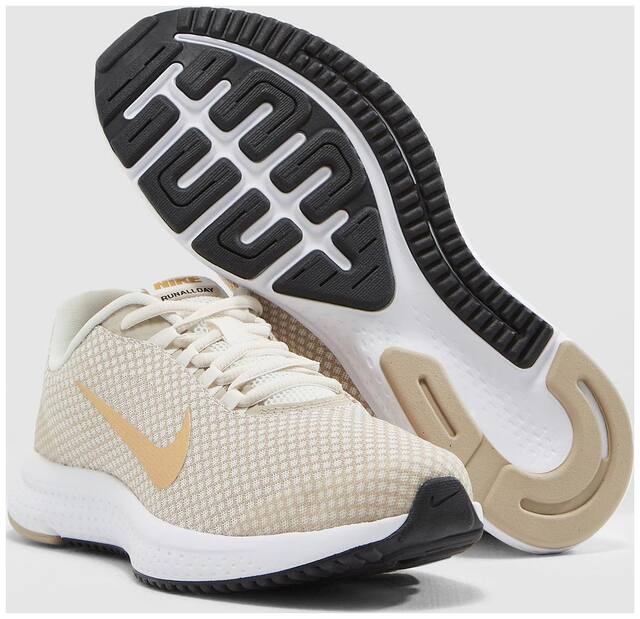 Nike Running Shoes For Women ( White , Gold )
