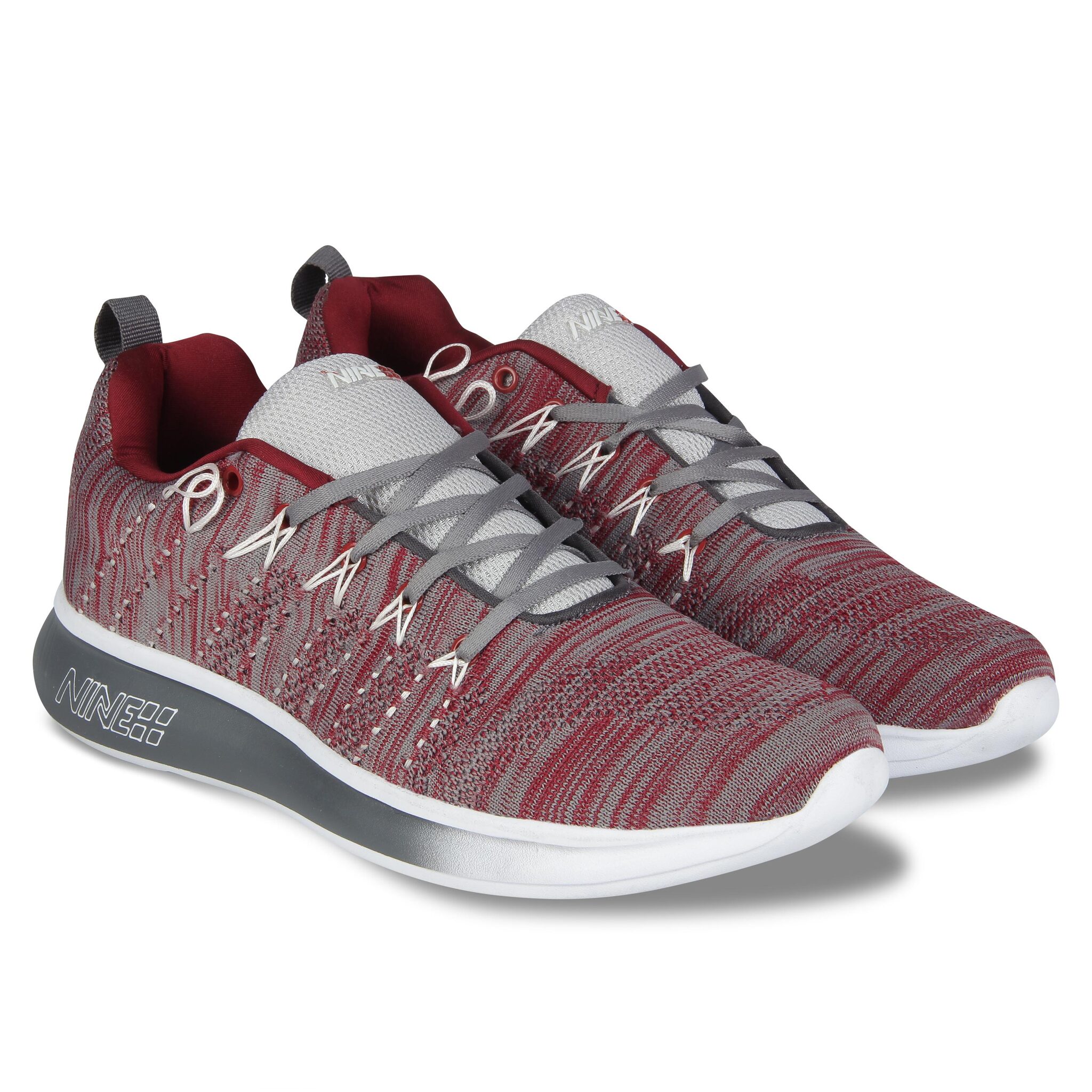 

NINE PLUS Men Nineplus Hover Running Shoes ( Maroon )