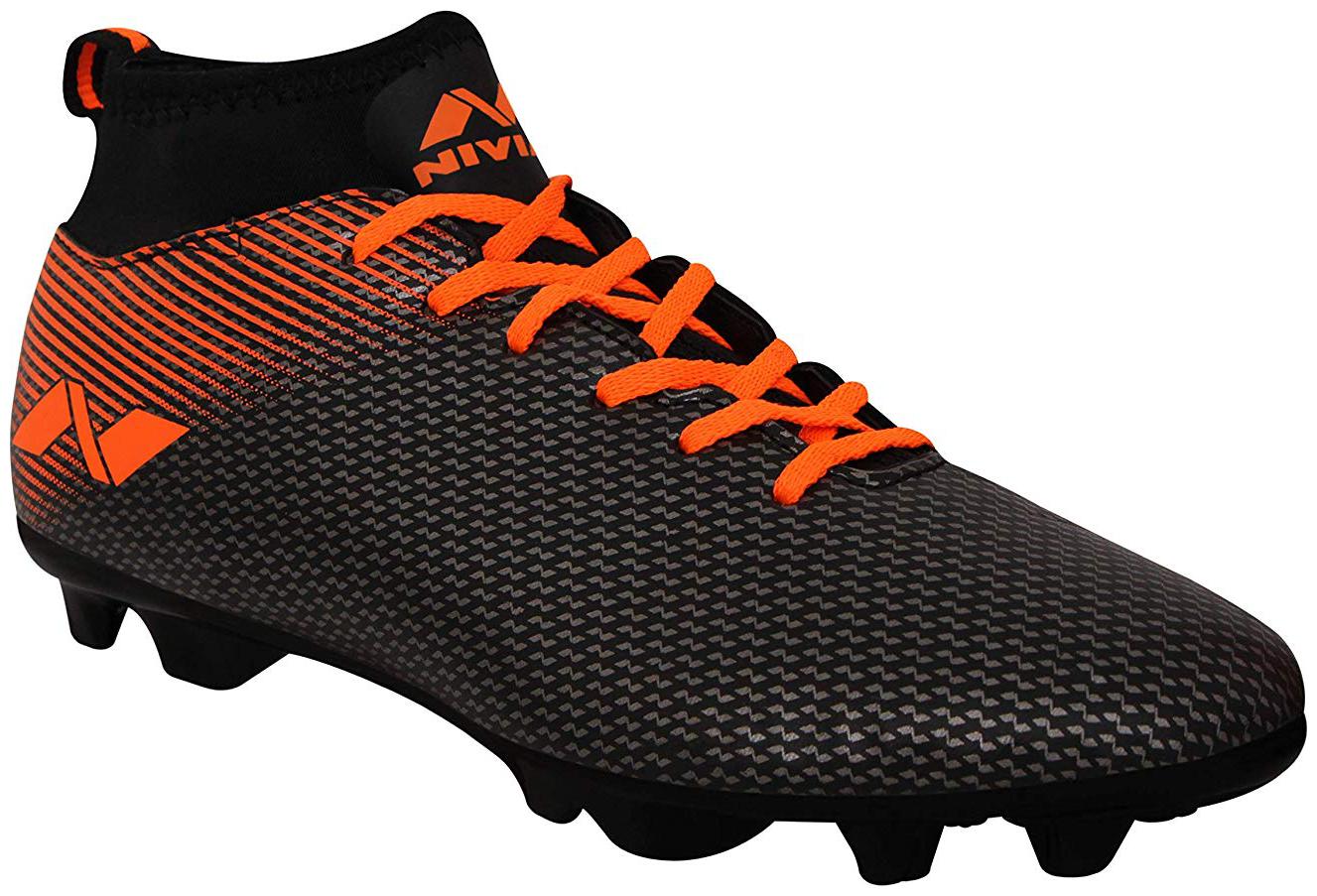 

Nivia Men Pro Carbonite Football Shoes ( Black Orange )
