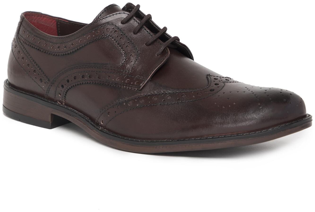 

NOBLE CURVE Men Maroon Brogues Formal Shoes