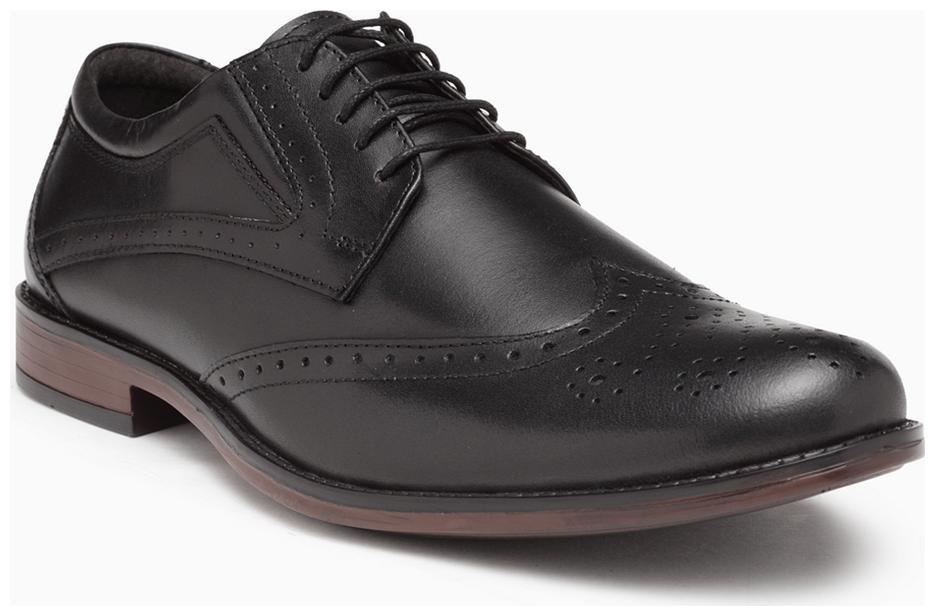 

Noble Curve Leather Brogue Shoes