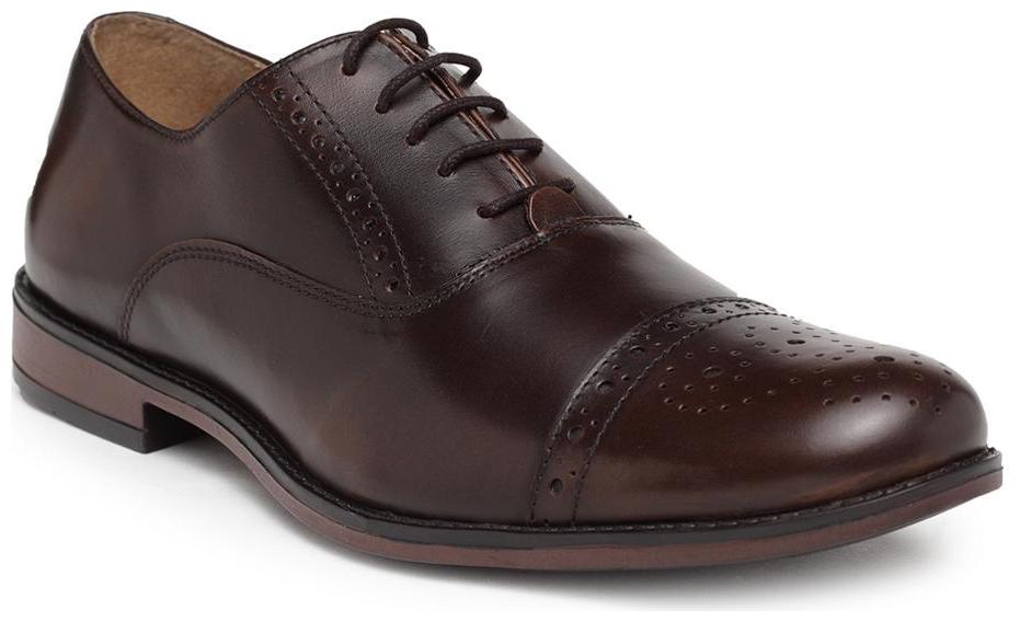 

Noble CurveLeather Oxford Shoes with Brogues Detaling