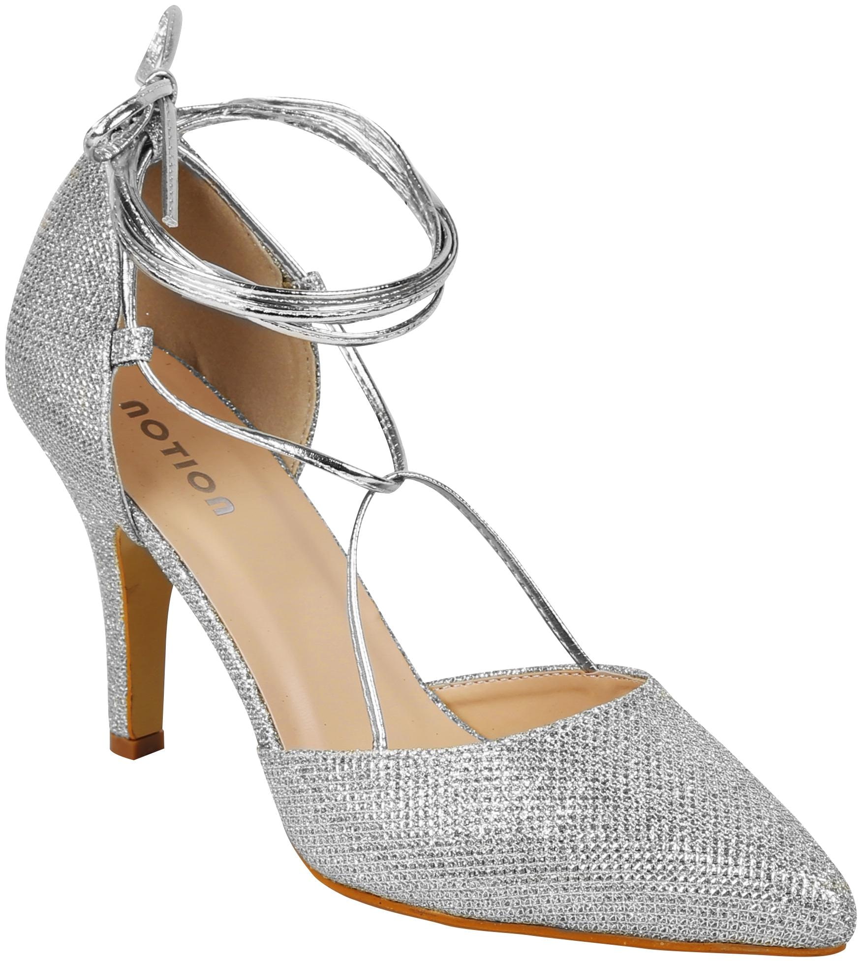 

NOTION LONDON Women Silver Heeled Gladiators