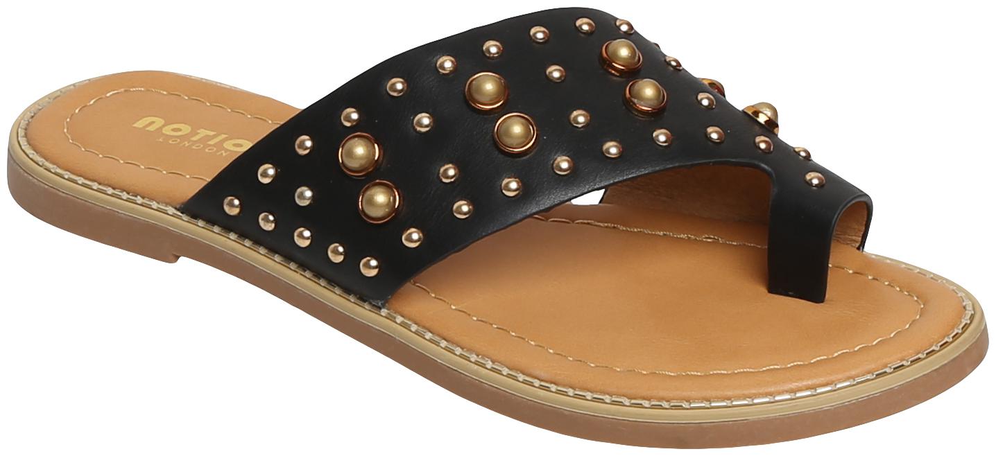 

NOTION LONDON Women Black Sandals