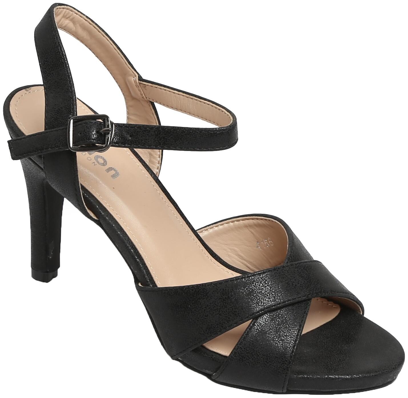 

NOTION LONDON Women Black Heeled Gladiators