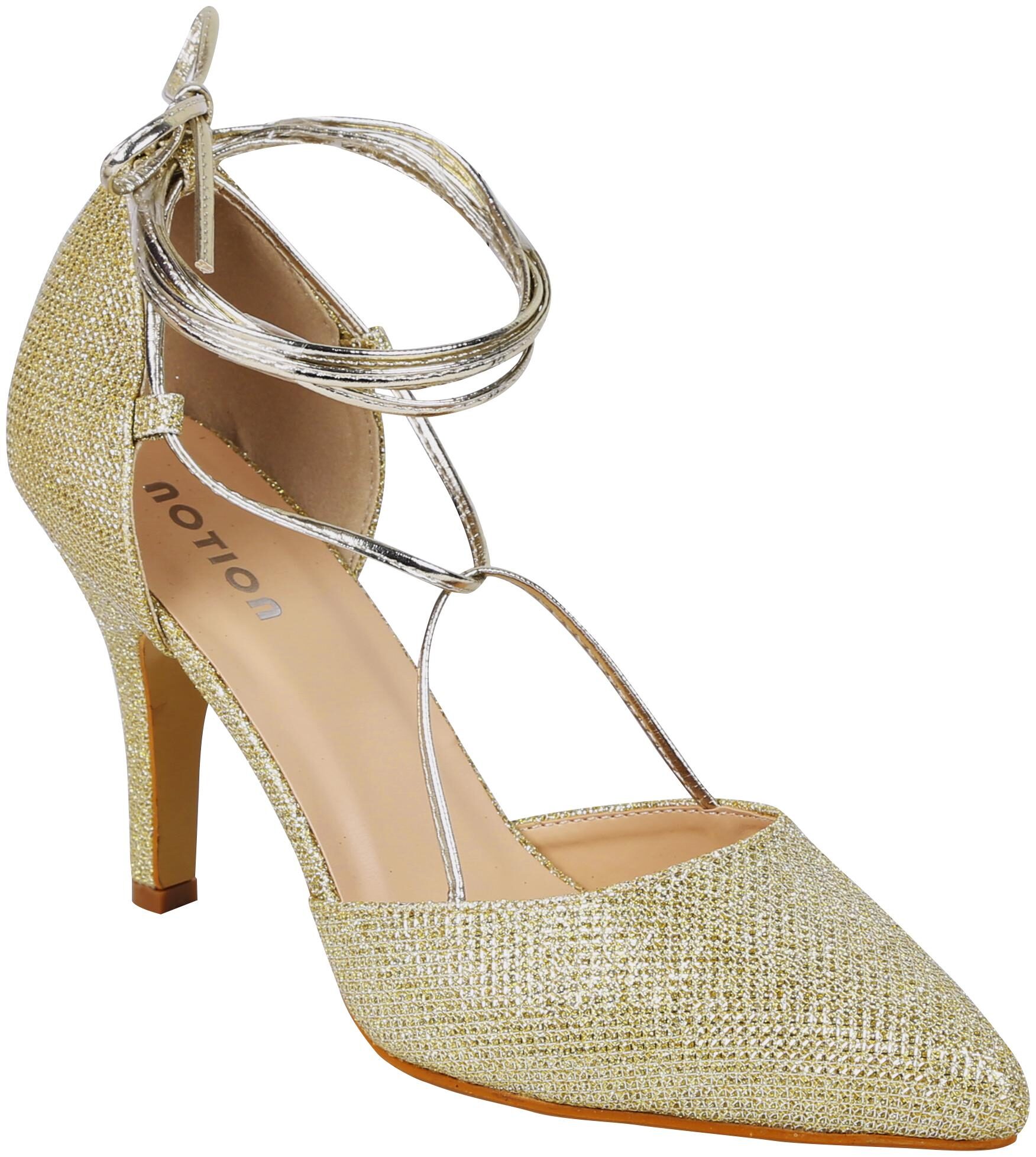 

NOTION LONDON Women Gold Heeled Gladiators